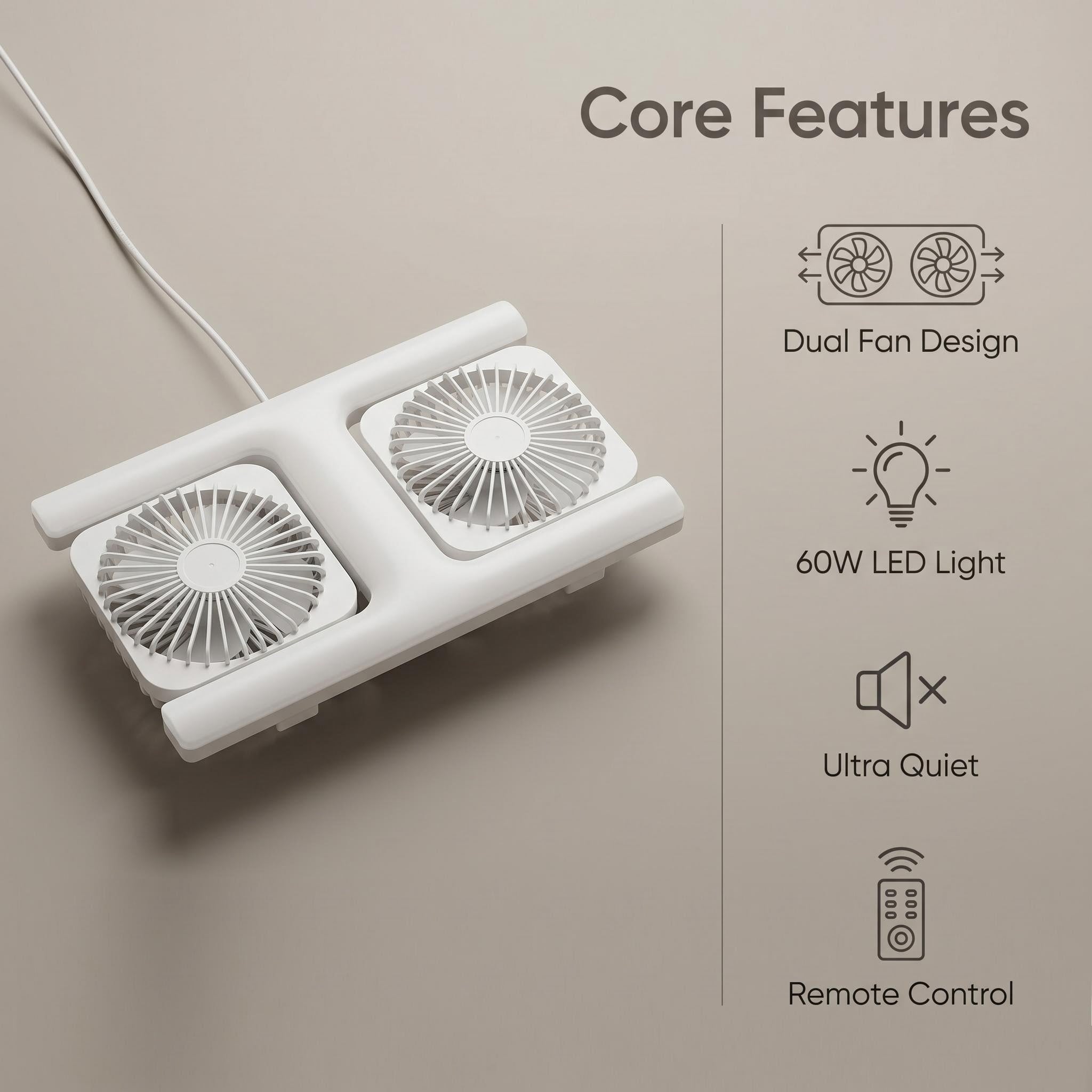 Moderni LED stropni ventilator sa svjetlom 2 u 1 - s daljinskim upravljačem ❄️💡🌀🏠
