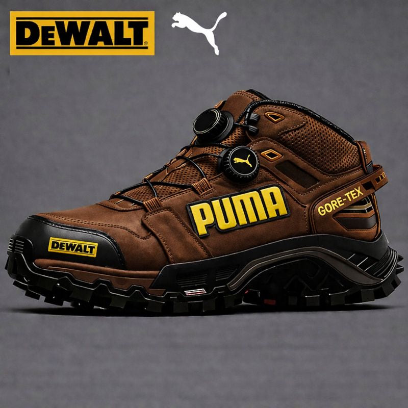 Posljednjih 50 pari čarapa🎁 Vodootporne i prozračne muške radne i planinarske cipele marki PUMA® i DEWALT idealne su za posao i aktivnosti na otvorenom.