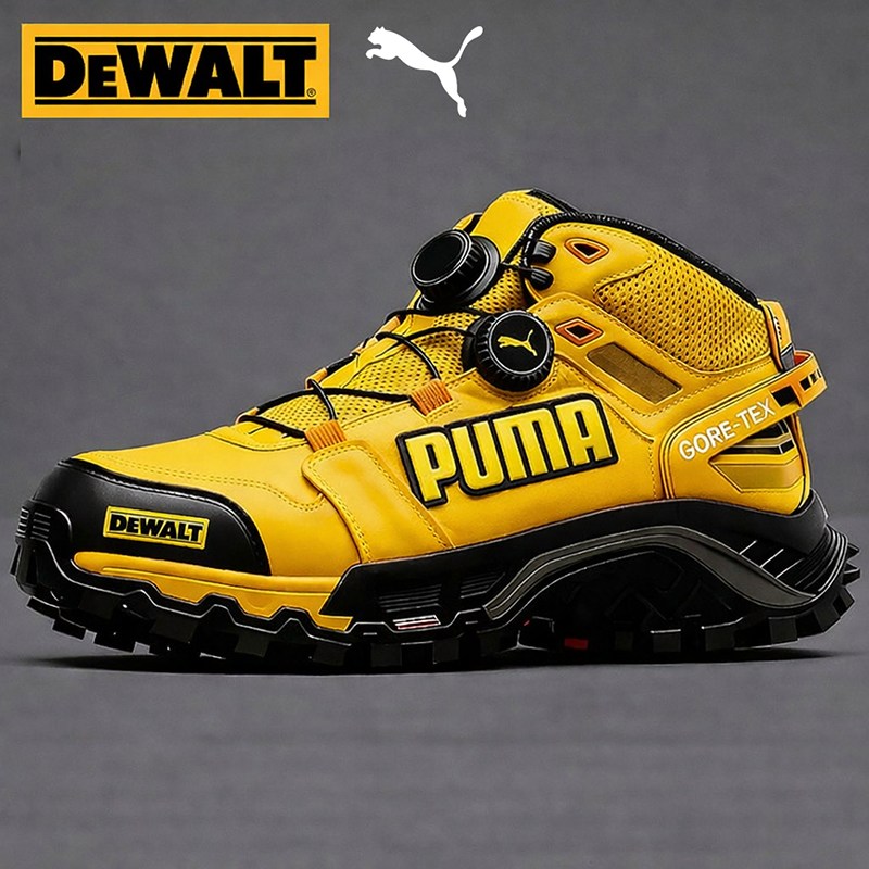 Posljednjih 50 pari čarapa🎁 Vodootporne i prozračne muške radne i planinarske cipele marki PUMA® i DEWALT idealne su za posao i aktivnosti na otvorenom.