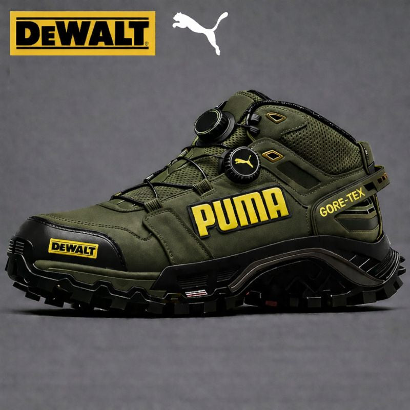 Posljednjih 50 pari čarapa🎁 Vodootporne i prozračne muške radne i planinarske cipele marki PUMA® i DEWALT idealne su za posao i aktivnosti na otvorenom.