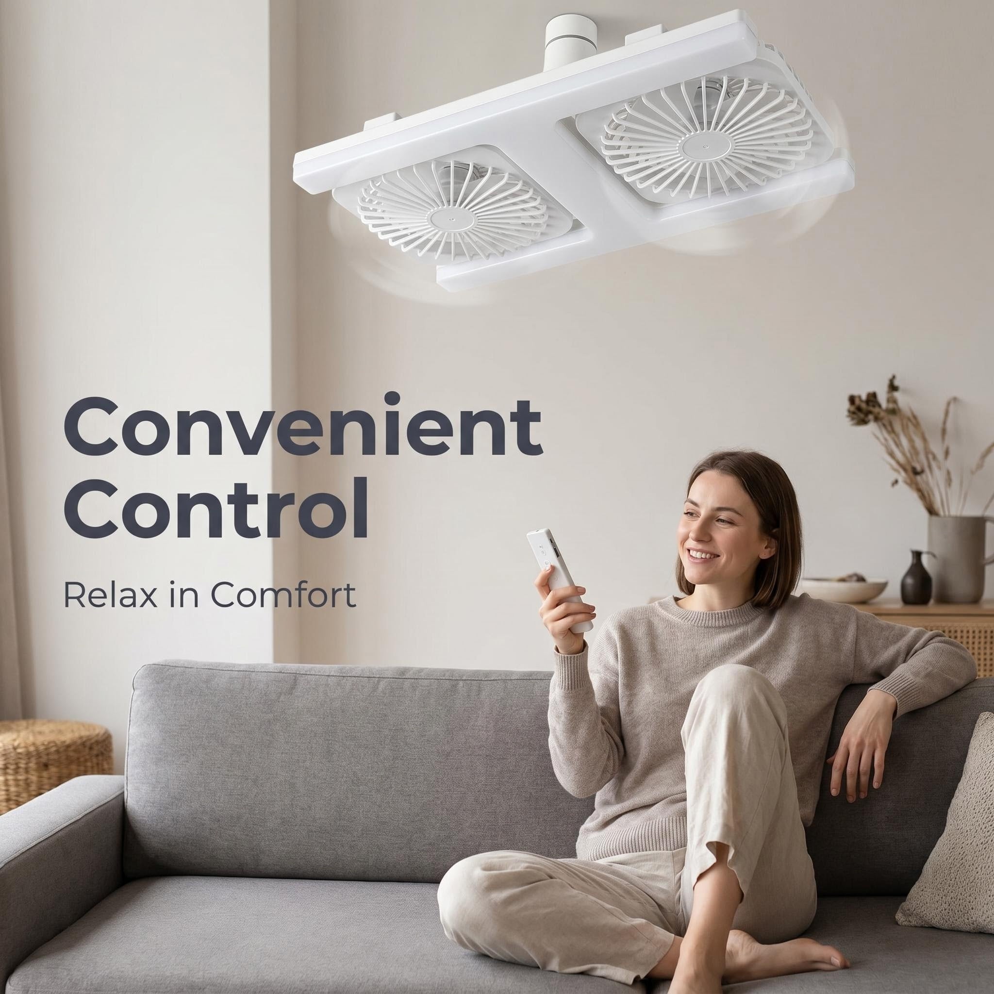 Moderni LED stropni ventilator sa svjetlom 2 u 1 - s daljinskim upravljačem ❄️💡🌀🏠