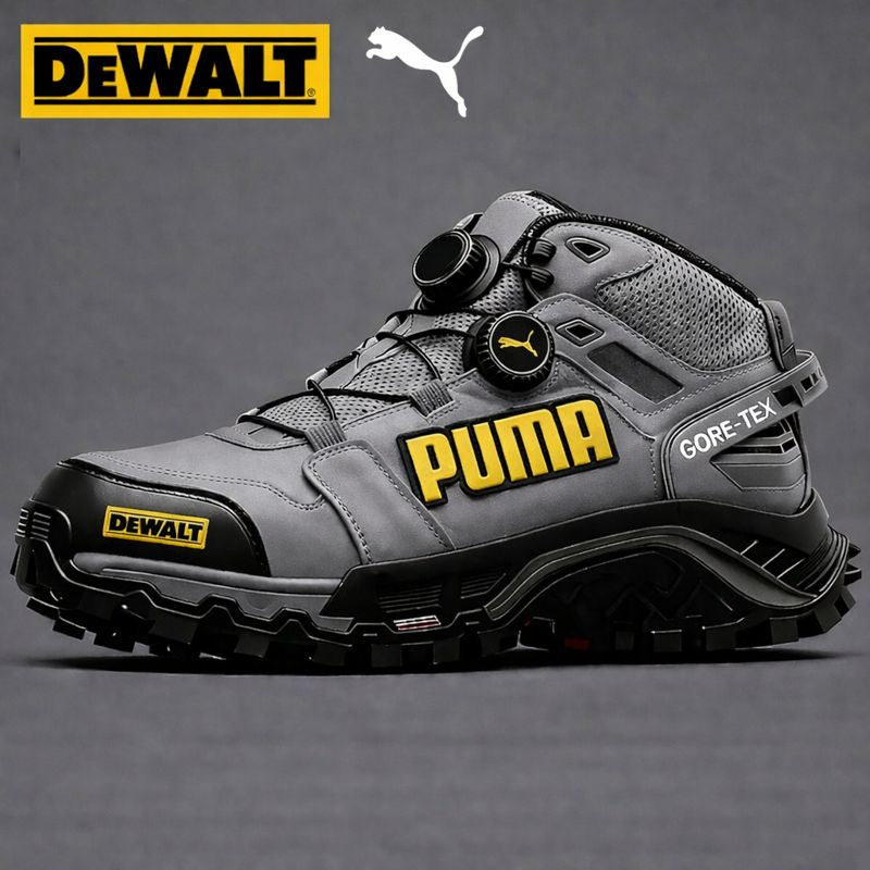 Posljednjih 50 pari čarapa🎁 Vodootporne i prozračne muške radne i planinarske cipele marki PUMA® i DEWALT idealne su za posao i aktivnosti na otvorenom.